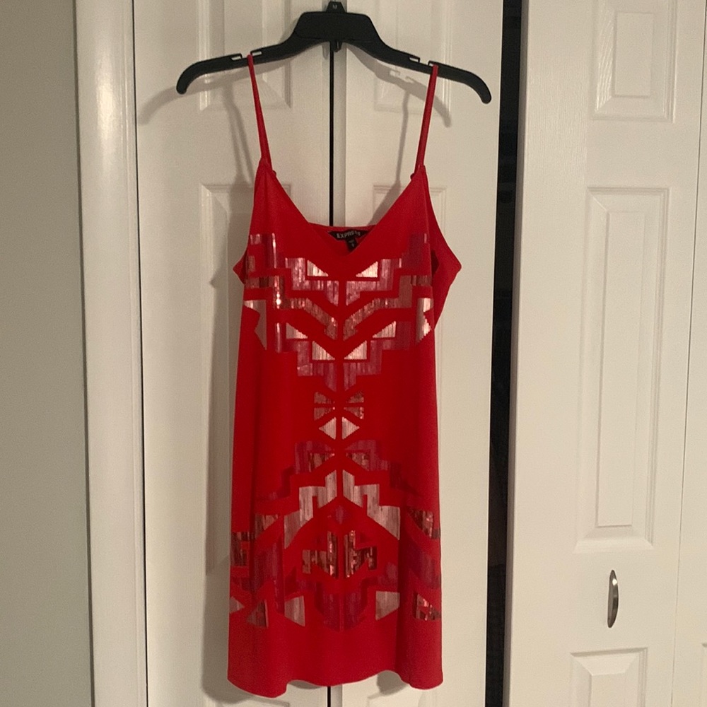 Pink sequin express dress